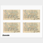 Sticker Rectangulaire Pennsylvanie 8 (Feuille)