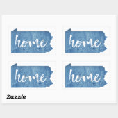 Sticker Rectangulaire Pennsylvanie - Grain de bois (Feuille)