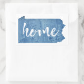 Sticker Rectangulaire Pennsylvanie - Grain de bois (Sac)