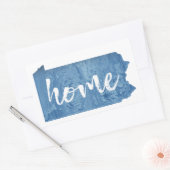 Sticker Rectangulaire Pennsylvanie - Grain de bois (Enveloppe)