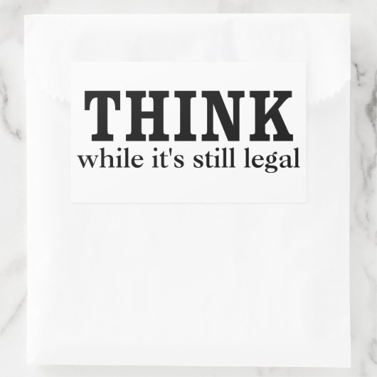 STICKER RECTANGULAIRE PENSER (Sac)