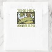Sticker Rectangulaire Pensez au chêne vert (Sac)