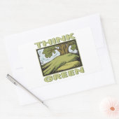 Sticker Rectangulaire Pensez au chêne vert (Enveloppe)
