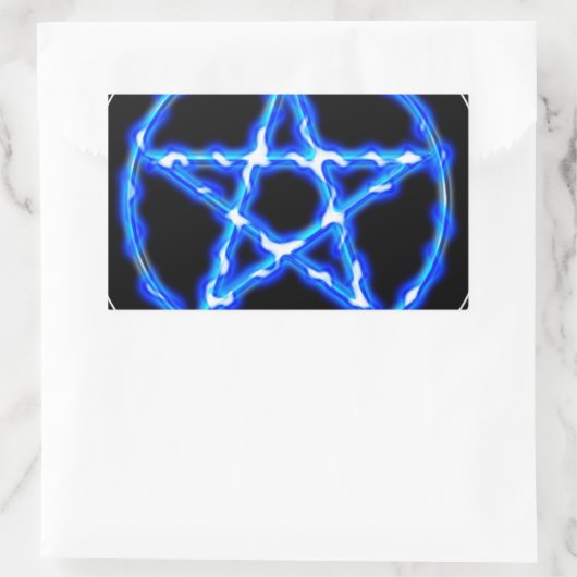 Sticker Rectangulaire Pentacle éthéré (Sac)