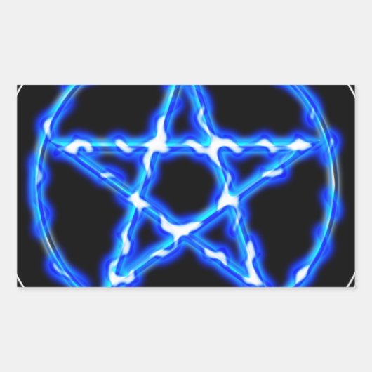 Sticker Rectangulaire Pentacle éthéré (Devant)