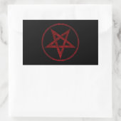 Sticker Rectangulaire Pentagram Red Devil (Sac)