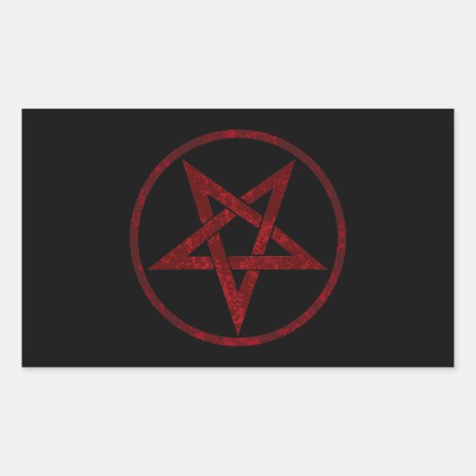 Sticker Rectangulaire Pentagram Red Devil (Devant)