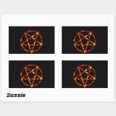 Sticker Rectangulaire pentagramme (Feuille)