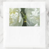 Sticker Rectangulaire Peonies blanches (Sac)
