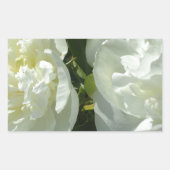 Sticker Rectangulaire Peonies blanches (Devant)