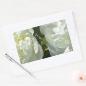 Sticker Rectangulaire Peonies blanches (Enveloppe)