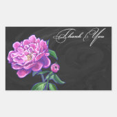 Sticker Rectangulaire Peonies Merci (Devant)