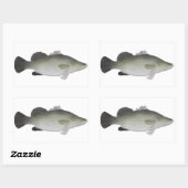 Sticker Rectangulaire Perche du Nil (Feuille)