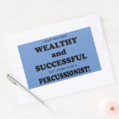 Sticker Rectangulaire Percussionniste riche et succès Sti rectangulaire (Enveloppe)