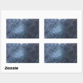 Sticker Rectangulaire Perdu — avec Verre cassé et carte (Feuille)