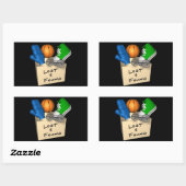 Sticker Rectangulaire Perdu Et Trouvé (Feuille)