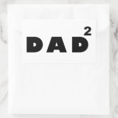 Sticker Rectangulaire père de deux (Sac)