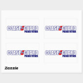 Sticker Rectangulaire Père de la Garde côtière fier (Feuille)