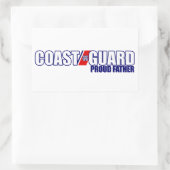 Sticker Rectangulaire Père de la Garde côtière fier (Sac)