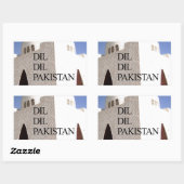 Sticker Rectangulaire Père de la Nation : Mazar-e-Quaid (Feuille)