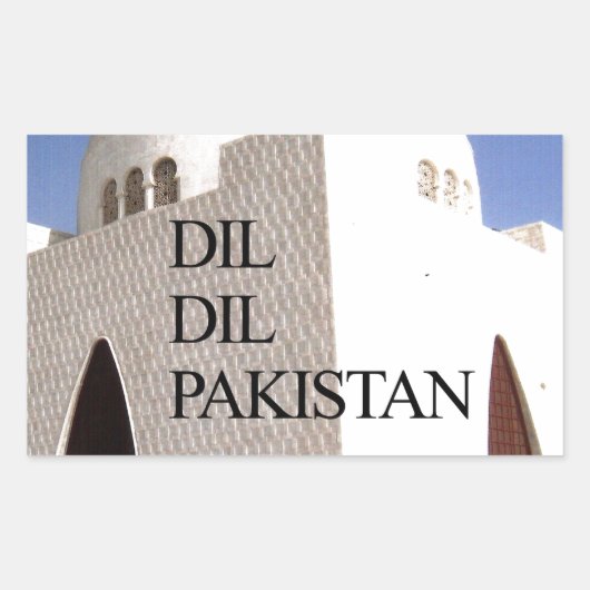 Sticker Rectangulaire Père de la Nation : Mazar-e-Quaid (Devant)