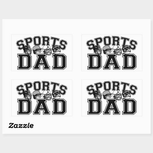 Sticker Rectangulaire Père du sport (Feuille)