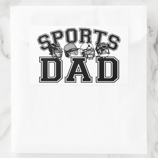Sticker Rectangulaire Père du sport (Sac)