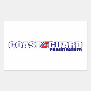 Sticker Rectangulaire Père fier de la garde côtière