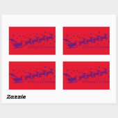 Sticker Rectangulaire Père Noël (Feuille)