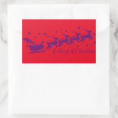 Sticker Rectangulaire Père Noël (Sac)