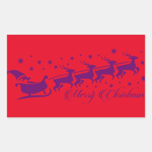 Sticker Rectangulaire Père Noël (Devant)