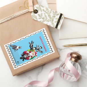 Sticker Rectangulaire Père Noël Australien Noël