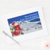 Sticker Rectangulaire Père Noël, Dashu Thru The Snow Christmas (Enveloppe)