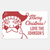 Sticker Rectangulaire Père Noël Joyeux cadeau de Noël (Devant)