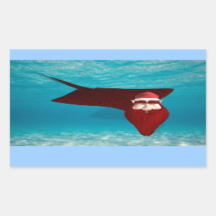 Sticker Rectangulaire Père Noël Manta