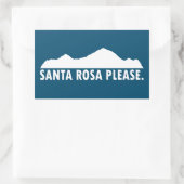 Sticker Rectangulaire Père Noël Rosa Californie S'il vous plaît (Sac)