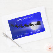 Sticker Rectangulaire Père Noël Sleigh Ride Christmas (Enveloppe)