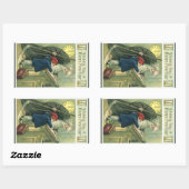 Sticker Rectangulaire Père Time vous souhaite une bonne année (Feuille)