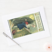 Sticker Rectangulaire Père Time vous souhaite une bonne année (Enveloppe)