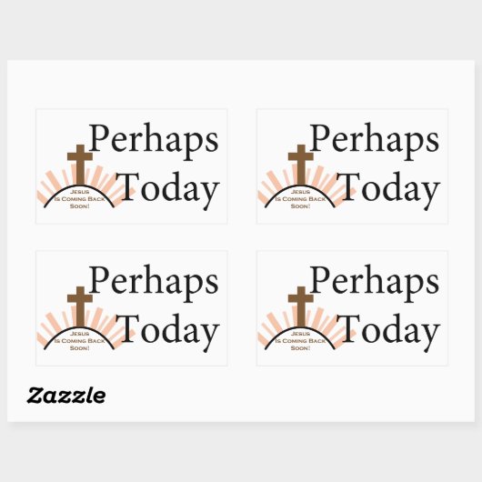 Sticker Rectangulaire Perhaps today (Feuille)