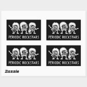Sticker Rectangulaire Periodic Rockstars Chemistry Humor (Feuille)