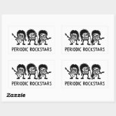 Sticker Rectangulaire Periodic Rockstars Chemistry Humor (Feuille)