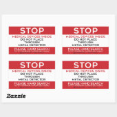 Sticker Rectangulaire Périphériques Médicales TSA (Feuille)