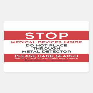 Sticker Rectangulaire Périphériques Médicales TSA