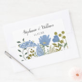 Sticker Rectangulaire Périwinkle Blue Spring Floral Mariage personnalisé (Enveloppe)