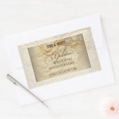 Sticker Rectangulaire Perles personnalisables, 50e anniversaire de Maria (Enveloppe)