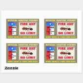 Sticker Rectangulaire Permis de chasse aux fourmis (Feuille)