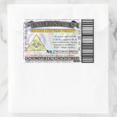 Sticker Rectangulaire Permis de chasse Zombie Elite (Sac)