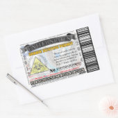 Sticker Rectangulaire Permis de chasse Zombie Elite (Enveloppe)