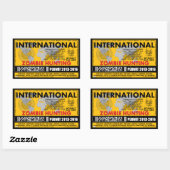 Sticker Rectangulaire Permis de chasse zombie international (Feuille)